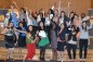 Las delegadas celebran durante la clausura del foro