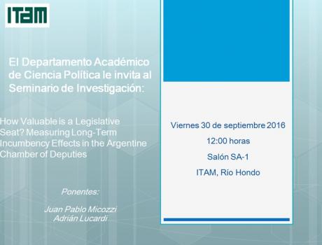 Seminario de Investigación Departamento de Ciencia Política Seminario de Investigación Departamento de Ciencia Política
