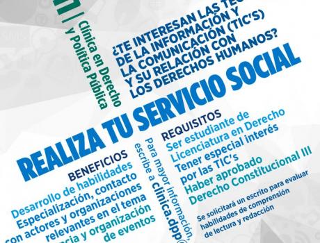 Realiza tu Servicio Social en la Clínica en Derecho y Política Pública Realiza tu Servicio Social en la Clínica en Derecho y Política Pública