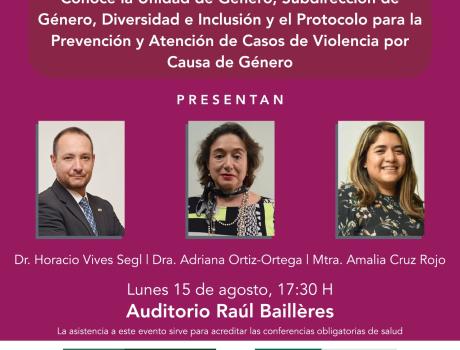 Conferencia de salud: Conoce Unidad de Género, SGDI y Protocolo Conferencia de salud: Conoce Unidad de Género, SGDI y Protocolo