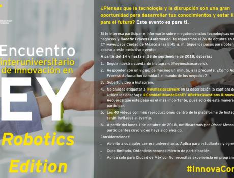 Encuentro interuniversitario de innovación en EY – Robotics Encuentro interuniversitario de innovación en EY – Robotics