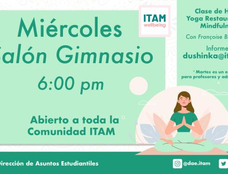 Clase de Hatha Restaurativo y Mindfulness, miércoles 6:00 pm, con Françoise Brailovsky Clase de Hatha Restaurativo y Mindfulness, miércoles 6:00 pm, con Françoise Brailovsky