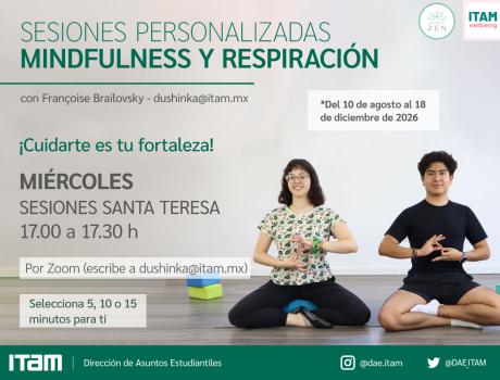 Sesiones personalizadas de Mindfulness y Respiración - Miércoles Sesiones personalizadas de Mindfulness y Respiración - Miércoles
