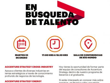Bolsa de Trabajo invita a la presentación de Accenture Strategy Bolsa de Trabajo invita a la presentación de Accenture Strategy