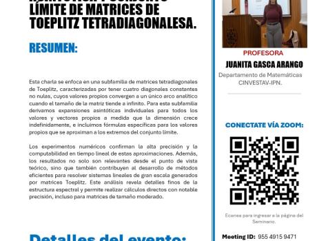 ESTRUCTURA ESPECTRAL ASINTÓTICA Y CONJUNTO LÍMITE DE MATRICES DE TOEPLITZ TETRADIAGONALESA.