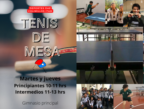 TENIS DE MESA ITAM Entrenamientos de tenis de mesa