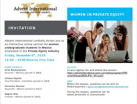 Póster Women in Private Equity: Advent Interntional Póster Women in Private Equity: Advent Interntional
