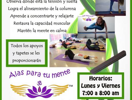 Todos los lunes y viernes, de 7:00 a 8:00 am, en el Salón de usos múltiples. Hatha Yoga Restaurativo ITAM con Françoise Brailovsky