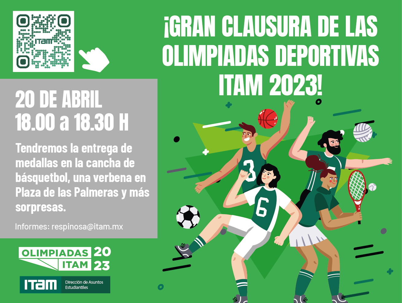 ¡Gran Clausura de las Olimpiadas ITAM 2023! Eventos y Noticias