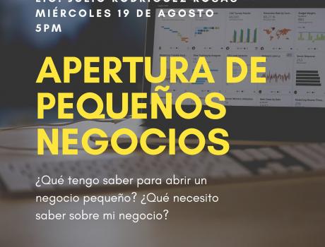 Conferencia Apertura de pequeños negocios