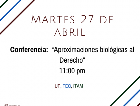 Póster Aproximaciones Biológicas del Derecho con Gerardo Laveaga
