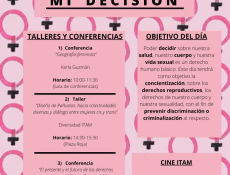 Póster Semana de la Deconstrucción de Género: mi cuerpo, mi decisión