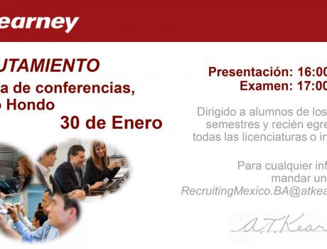 Bolsa de Trabajo invita a la Presentación y Examen de  A. T. KEARNEY