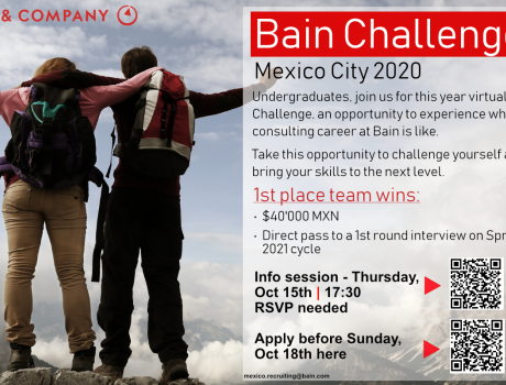 Póster Bain Challenge 2020 - Sesión informativa