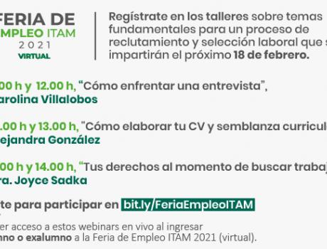 Póster Career Services del ITAM te invita al Taller "Tus derechos al momento de buscar trabajo” 