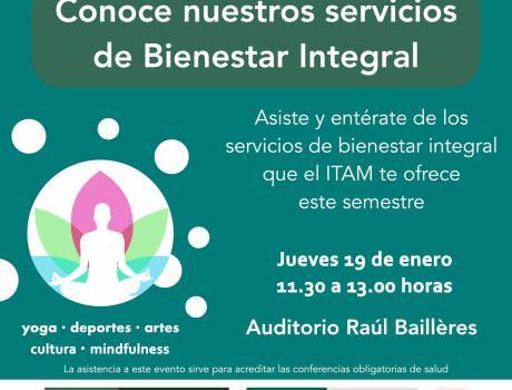 Conferencia de salud: Conoce nuestros servicios de Bienestar Integral