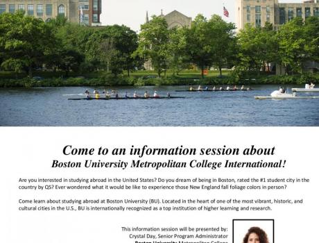 Sesión de información de la Universidad de Boston