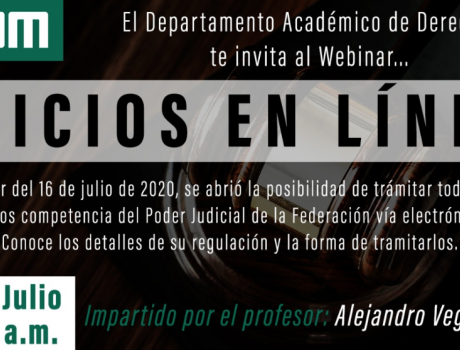 Póster Webinar: Juicios en Línea en el Poder Judicial de la Federación