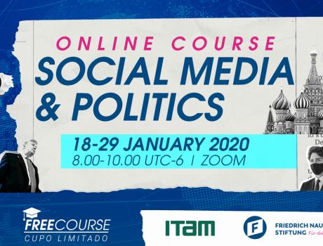 Póster Curso Online: Social Media & Politics - Cátedra de Theodor Heuss 2021