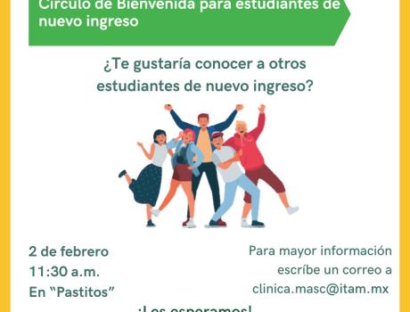 Poster: Círculo de Bienvenida para estudiantes de nuevo ingreso