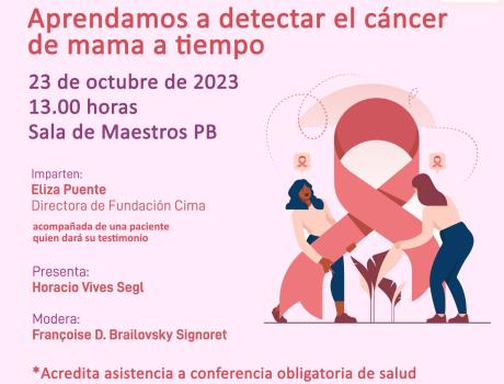 Conferencia de salud: Aprendamos a detectar el cáncer de mama a tiempo