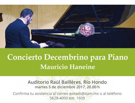 Concierto Decembrino de Piano con el Mtro. Mauricio Haneine