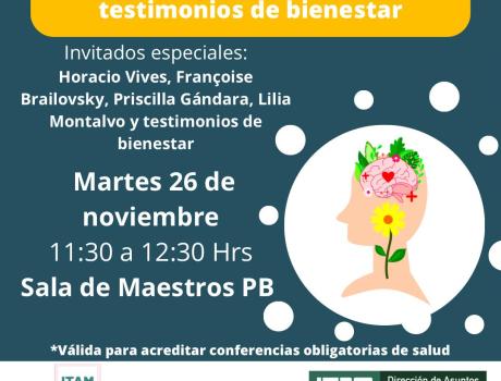 Conferencia de salud:* "Herramientas de autocuidado y testimonios de bienestar"