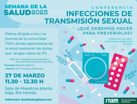 Conferencia de salud: Infecciones de transmisión sexual ¿Qué debemos hacer para prevenirlas?