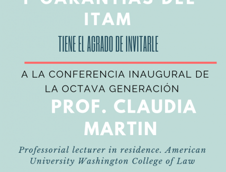 Conferencia inaugural de la 8a Generación de la Maestría en Derechos humanos y garantías