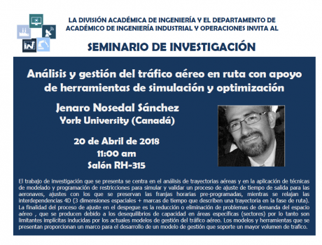 Seminario de Investigación de la División Académica de Ingeniería 