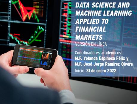 Póster Diplomado en Data Science and Machine Learning applied to Financial Markets, Versión en Línea