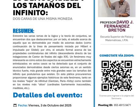 El Seminario de Matemáticas - El conjunto de lo demostrable y los tamaños del infinito: dos caras de una misma moneda