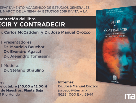 Presentación del libro "Decir y Contradecir. El principio más firme de la filosofía primera"