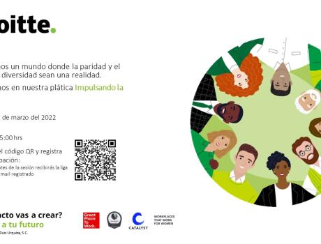 Póster Deloitte - Impulsando la Paridad