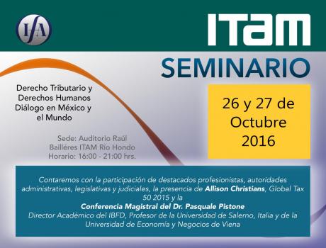 Seminario de Derecho Tributario y Derechos Humanos. Diálogo en México y el Mundo.