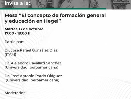 Póster El concepto de formación general y educación en Hegel