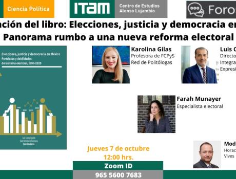 Presentación del libro: Elecciones, justicia y democracia en México