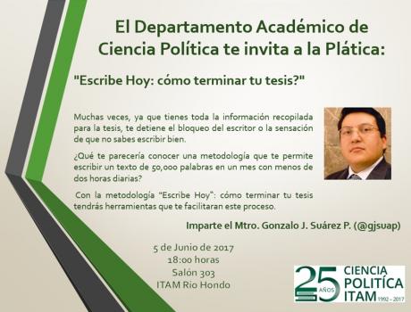 Escribe hoy: ¿cómo terminar tu tesis?
