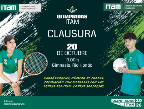 Clausura de las Olimpiadas ITAM 2026