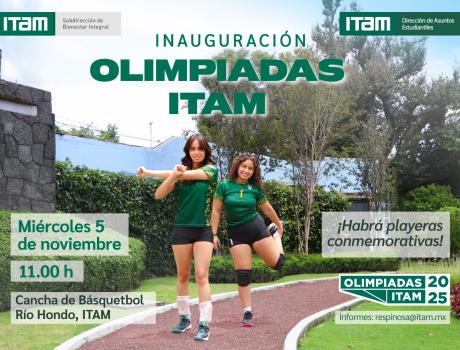 Inauguración de las Olimpiadas ITAM 2025 - Miércoles 5 de noviembre