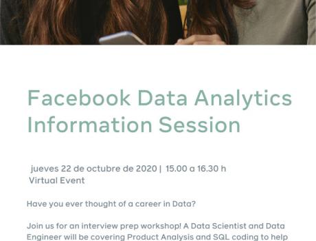 Póster Facebook Data Analytics Information Session