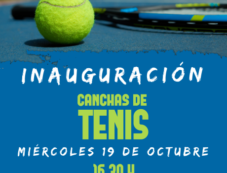 Inauguración canchas de tenis