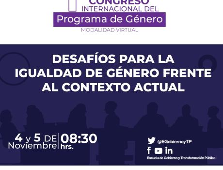 Póster Desafíos para la Igualdad de género frente al contexto actual 