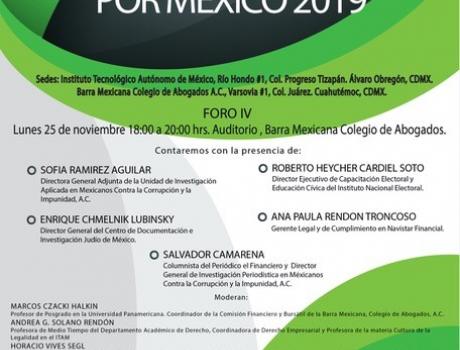 Cultura de la legalidad por México 2019. Foro IV