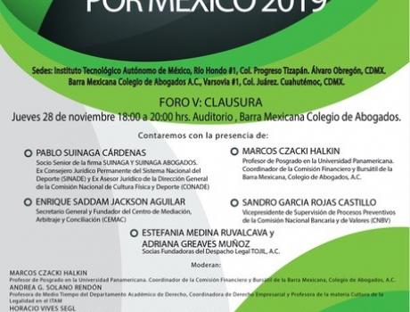 Cultura de la legalidad por México 2019. Foro V