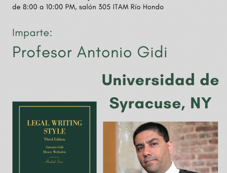 Póster de taller de escritura y redacción jurídica