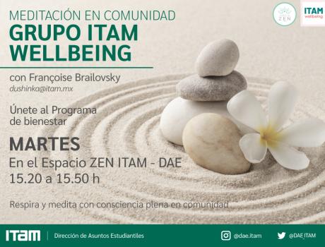 Grupo ITAM Wellbeing, medita en comunidad - Martes 15.20 a 15.50 h