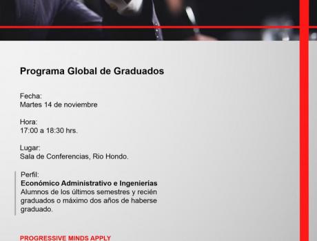 Bolsa de Trabajo invita a la presentación del Programa Global de Graduados de HSBC México