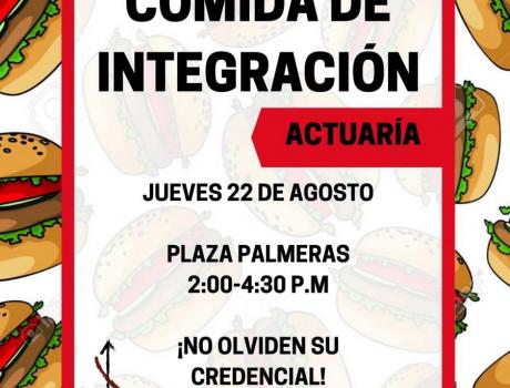 Comida de integración de la Licenciatura en Actuaría