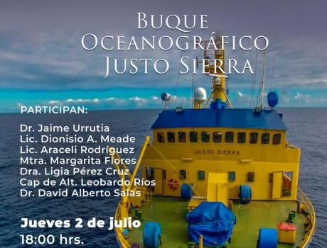 Presentacion de documental Buque Oceanografico Justo Sierra con la presencia de la produccion, director y participantes del docu